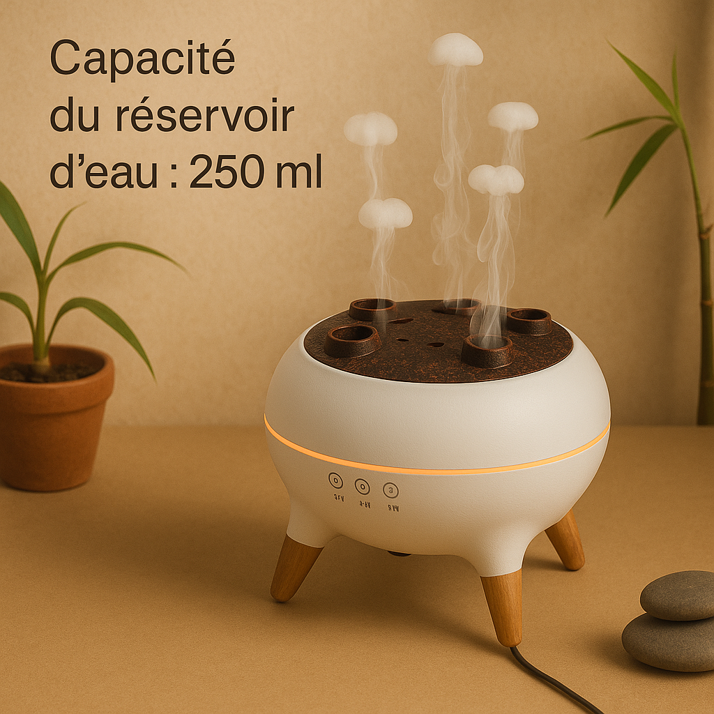JellyGlow- Humidificateur méduse & Diffuseur d'Aromathérapie